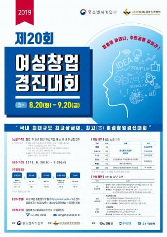 제20회 여성창업경진대회 포스터